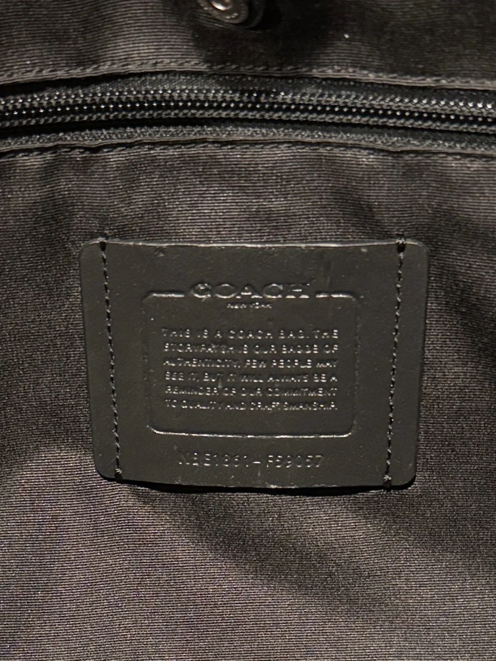 Coach Perry Slim Brief Bag Black Crossgrain Leather Laptop Business Bag F59057